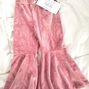 NWT Castle Rose Boutique velour flares 9-12 m